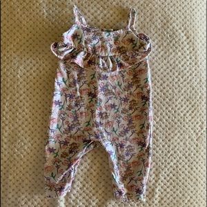 Floral one piece romper pants